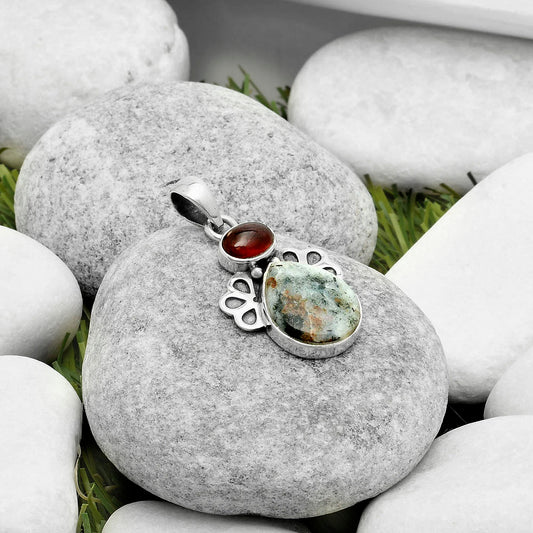 Natural Astrophyllite Russia & Garnet Pendant P-1576 SDP117045