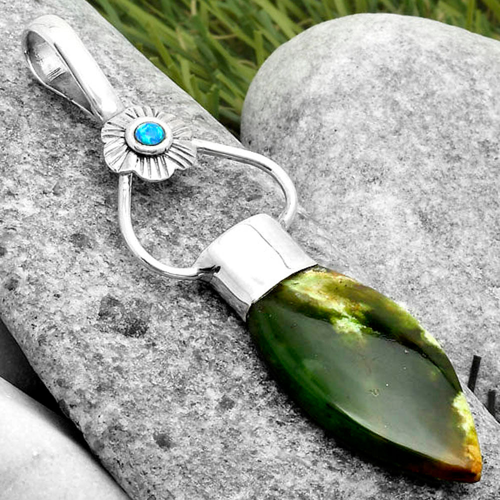 Chrome Chalcedony & Ethiopian Opal Pendant P-1583 SDP117115