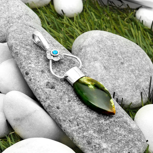 Chrome Chalcedony & Ethiopian Opal Pendant P-1583 SDP117115