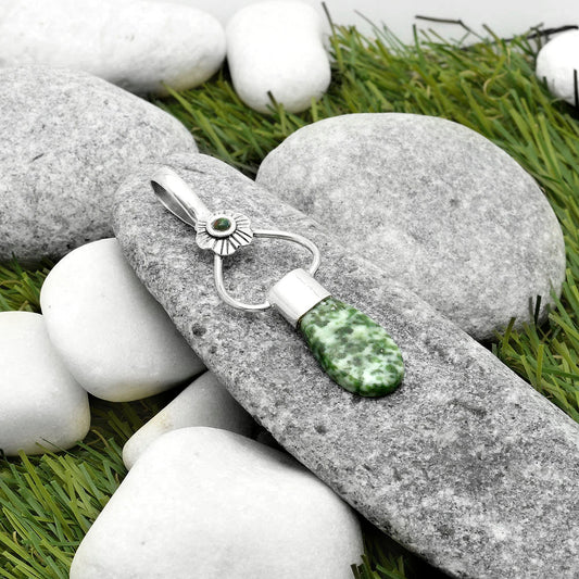 Natural Dioptase & Black Ethiopian Opal Pendant P-1583 SDP117127