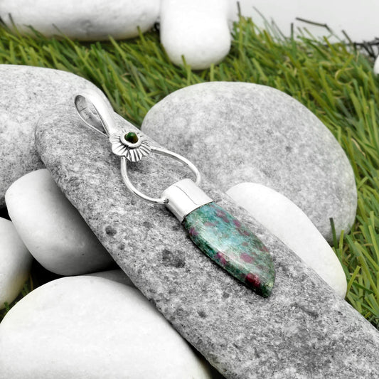 Ruby In Kyanite & Black Ethiopian Opal Pendant P-1583 SDP117136