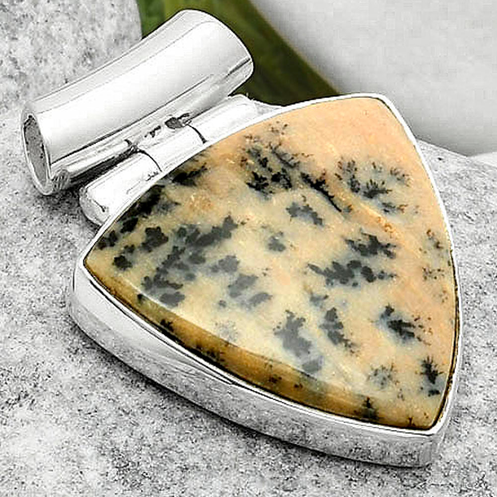 Natural Russian Honey Dendrite Opal Pendant P-1621 SDP117169