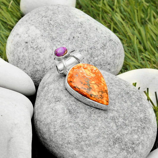 Maligano Jasper & Copper Purple Turquoise Pendant P-1159 SDP117235