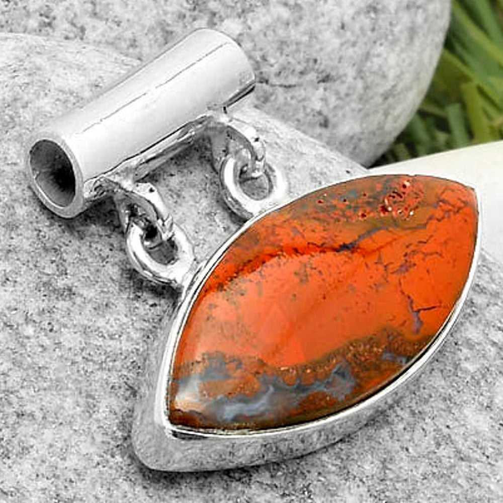 Natural Red Moss Agate Pendant P-1198 SDP117288