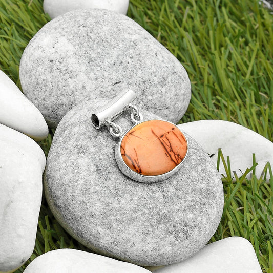 Natural Indian Paint Gemstone Pendant P-1198 SDP117290