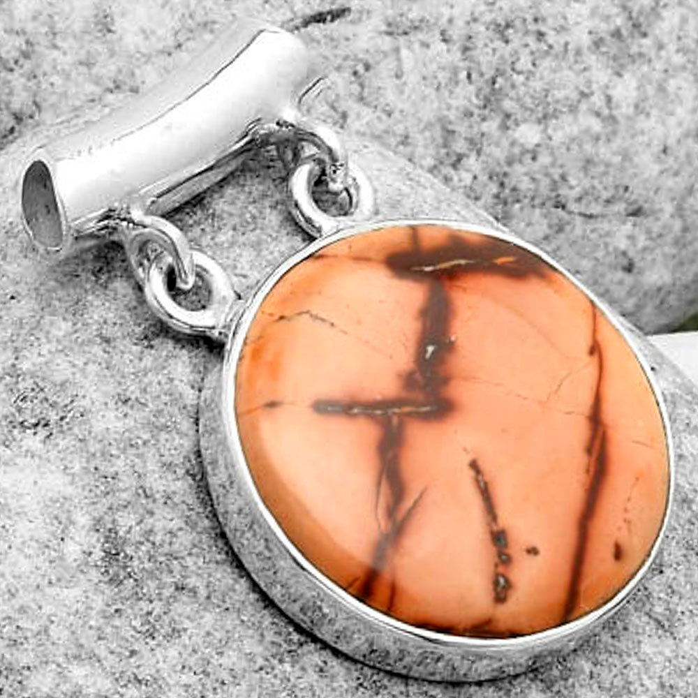 Natural Indian Paint Gemstone Pendant P-1198 SDP117322