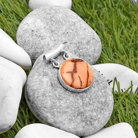 Natural Indian Paint Gemstone Pendant P-1198 SDP117322