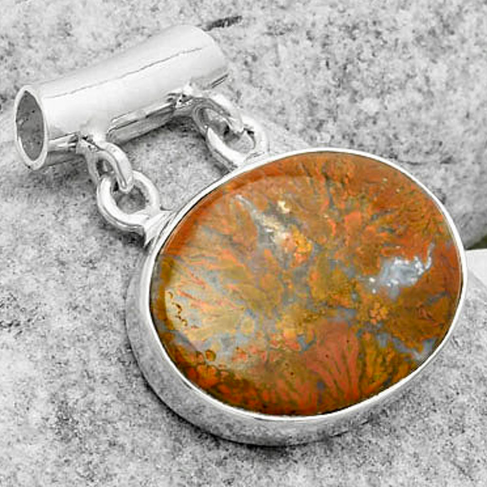 Natural Red Moss Agate Pendant P-1198 SDP117330