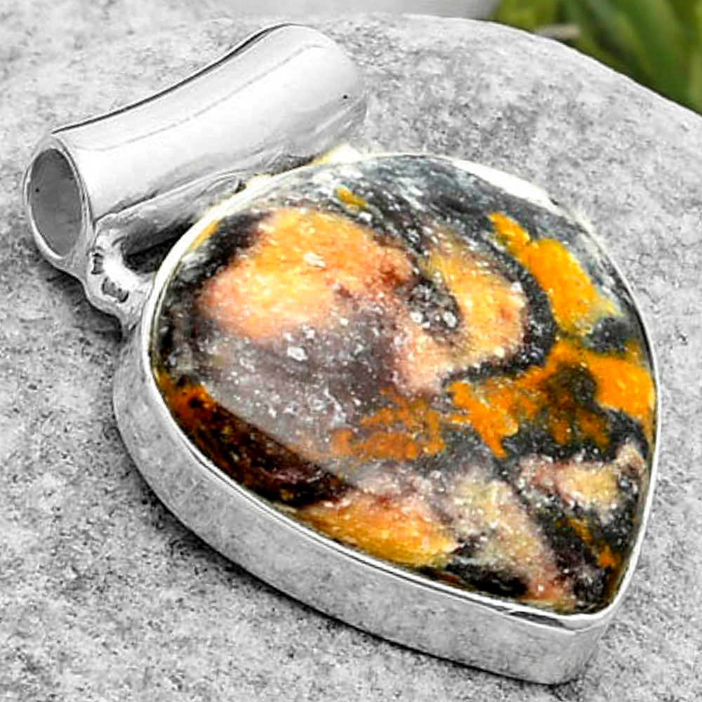 Natural Indian Blanket Jasper Pendant P-1259 SDP117448