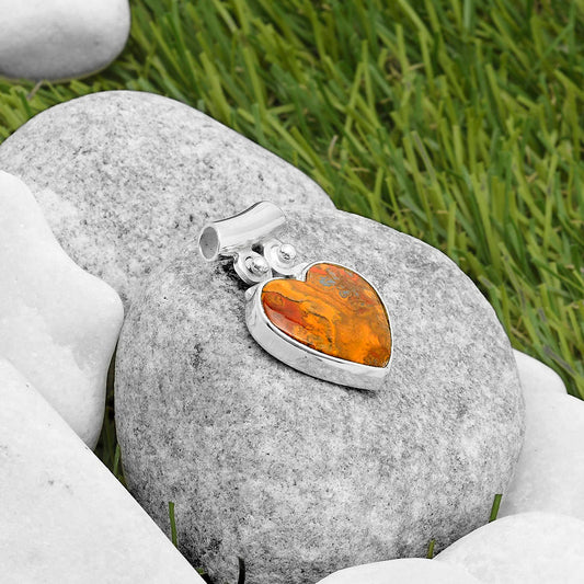 Heart Natural Rare Cady Mountain Agate Pendant P-1597 SDP117537