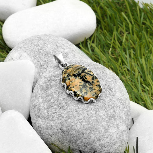 Natural Russian Honey Dendrite Opal Pendant P-1624 SDP117606