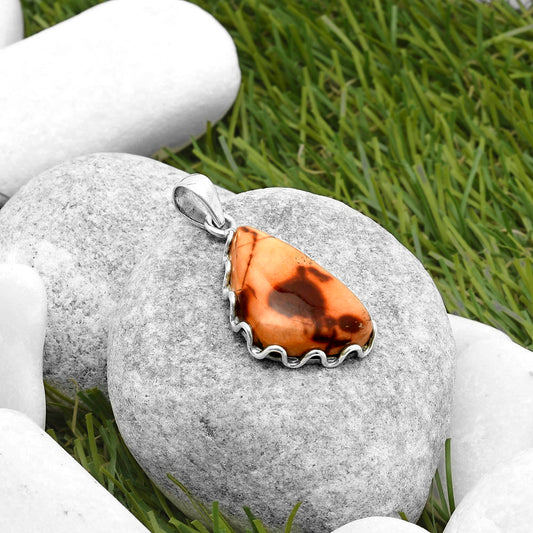 Natural Indian Paint Gemstone Pendant P-1624 SDP117608