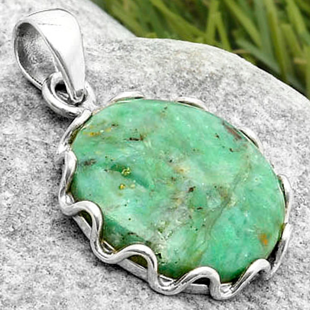 Natural Larsonite Jasper Pendant P-1624 SDP117621
