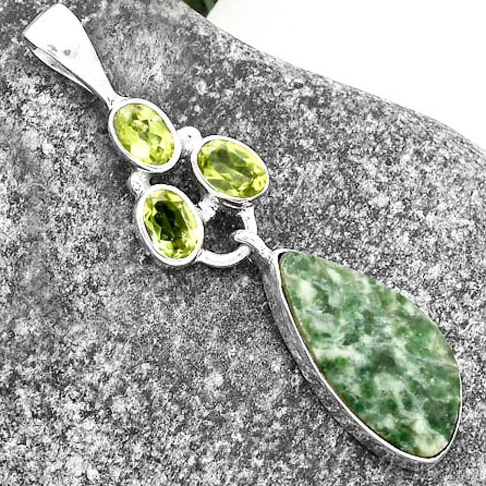 Natural Dioptase & Peridot Pendant P-1203 SDP118134