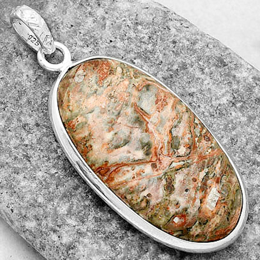 Natural Leopard Skin Jasper Pendant P-1001 SDP118216