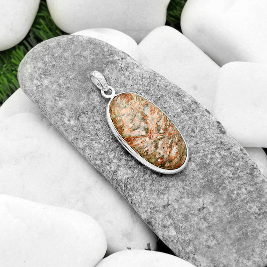 Natural Leopard Skin Jasper Pendant P-1001 SDP118216