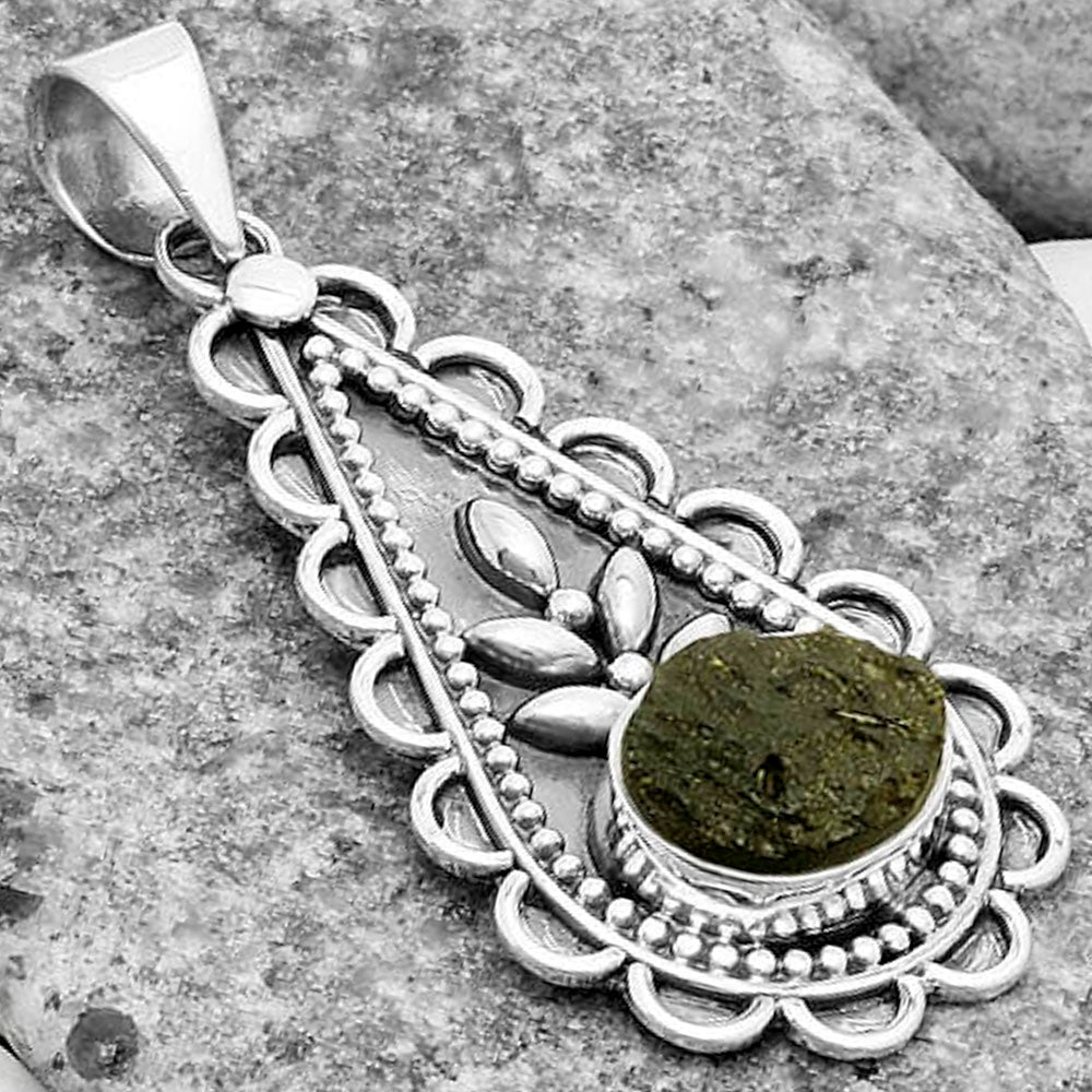 Natural Tektite Rough - Greek Pendant P-1033 SDP118621