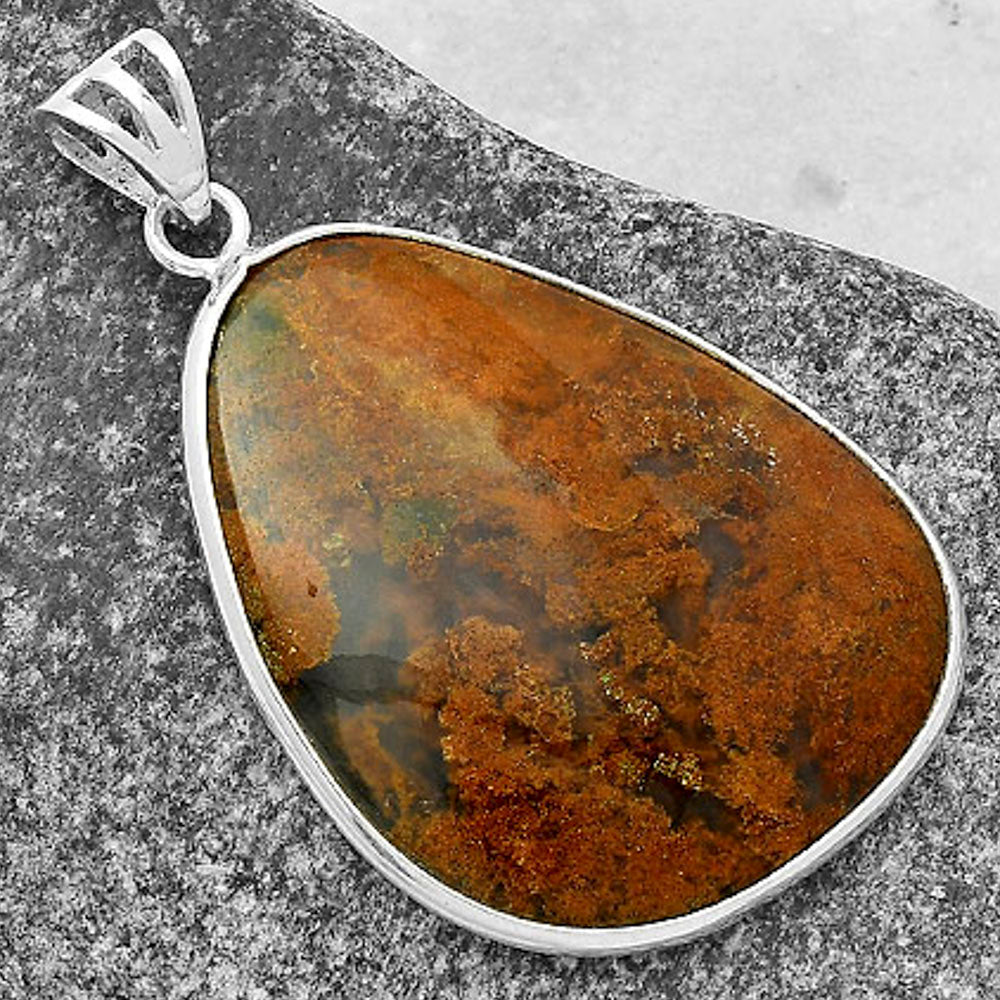 Natural Texas Moss Agate Pendant P-1001 SDP118983