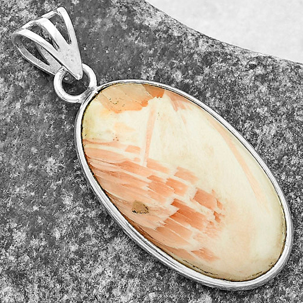 Natural Orange Scolecite - India Pendant P-1001 SDP118994