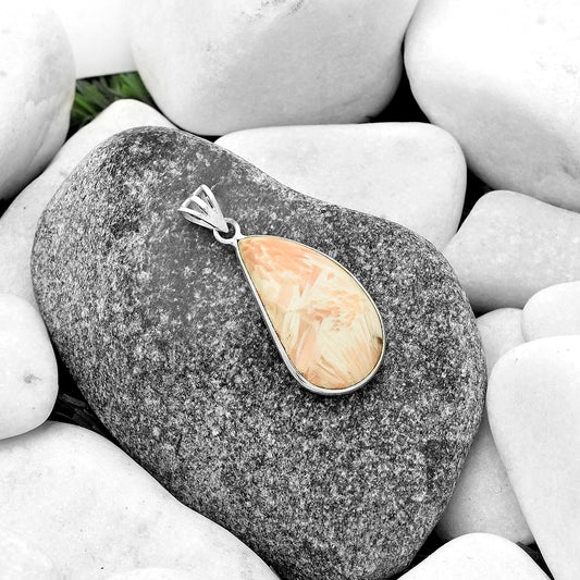 Natural Orange Scolecite - India Pendant P-1001 SDP119076