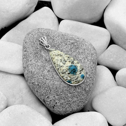 Natural K2 Blue - Azurite In Quartz Pendant P-1001 SDP119123