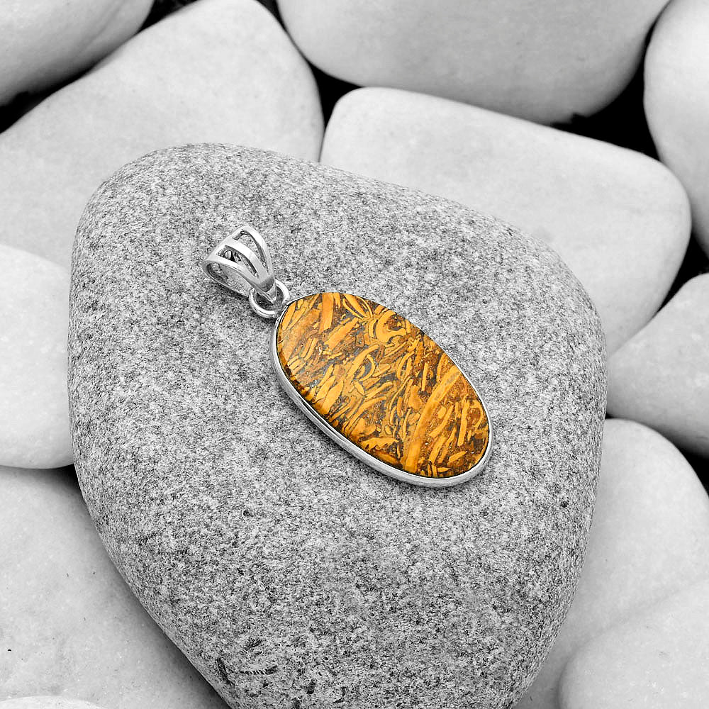 Natural Coquina Fossil Jasper - India Pendant P-1001 SDP119136