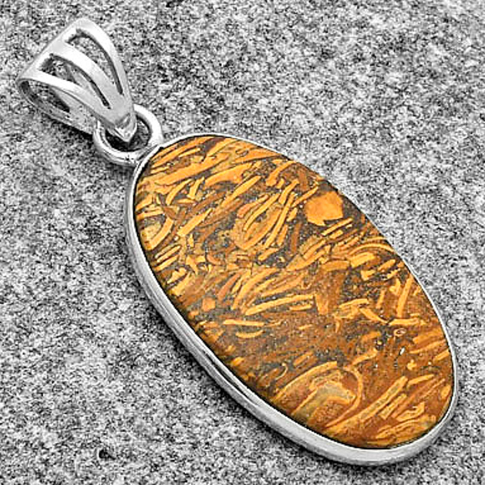 Natural Coquina Fossil Jasper - India Pendant P-1001 SDP119295