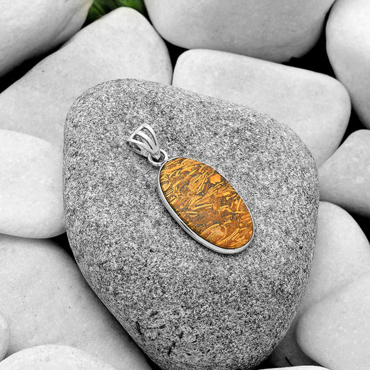 Natural Coquina Fossil Jasper - India Pendant P-1001 SDP119295