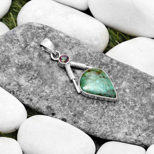 Natural Larsonite Jasper & Mystic Topaz Pendant P-1600 SDP119570