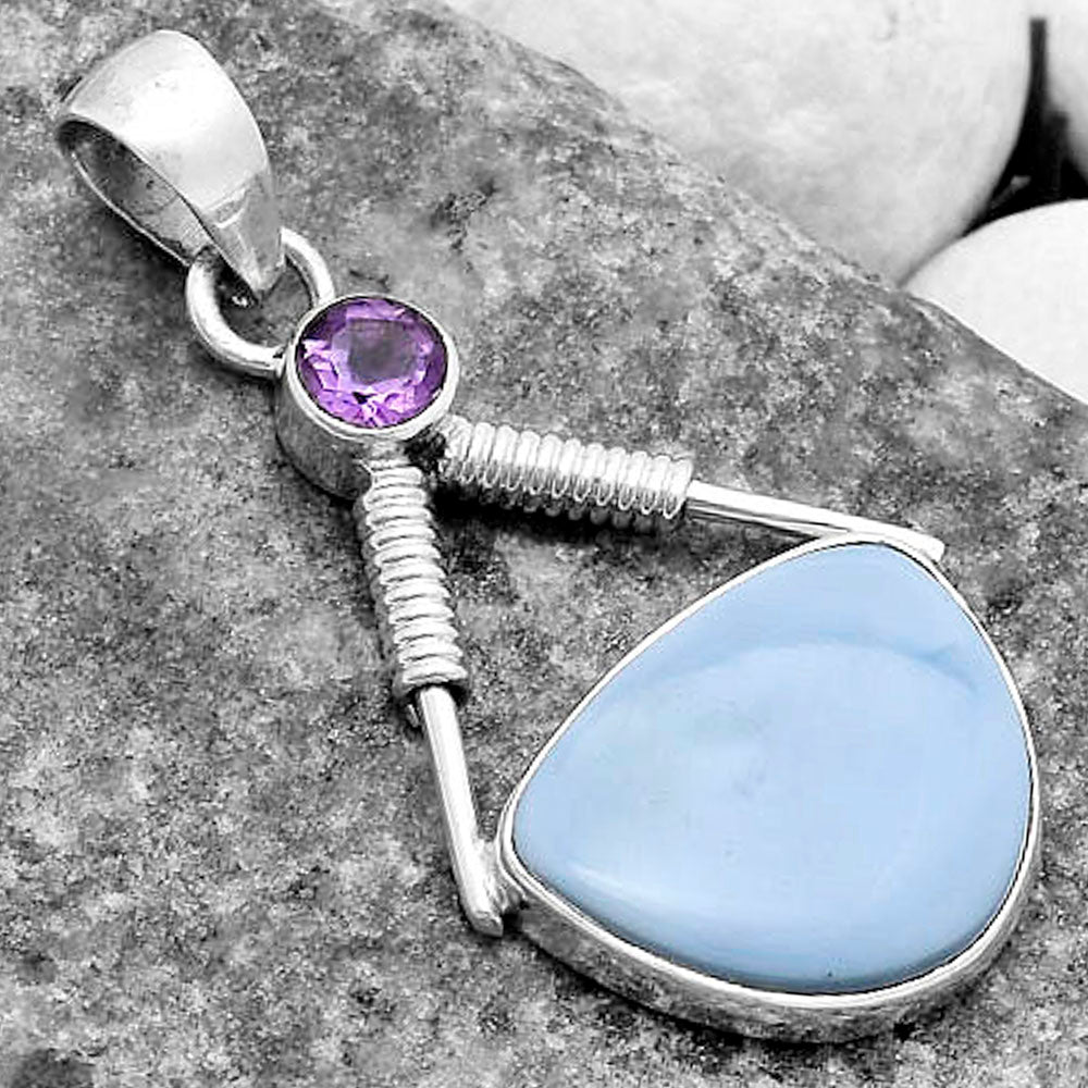 Natural Owyhee Opal & Amethyst Pendant P-1600 SDP119575