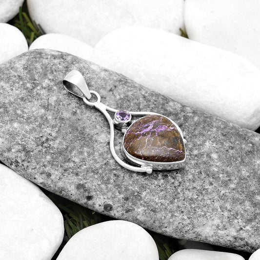 Purpurite - South Africa & Amethyst Pendant P-1575 SDP119627