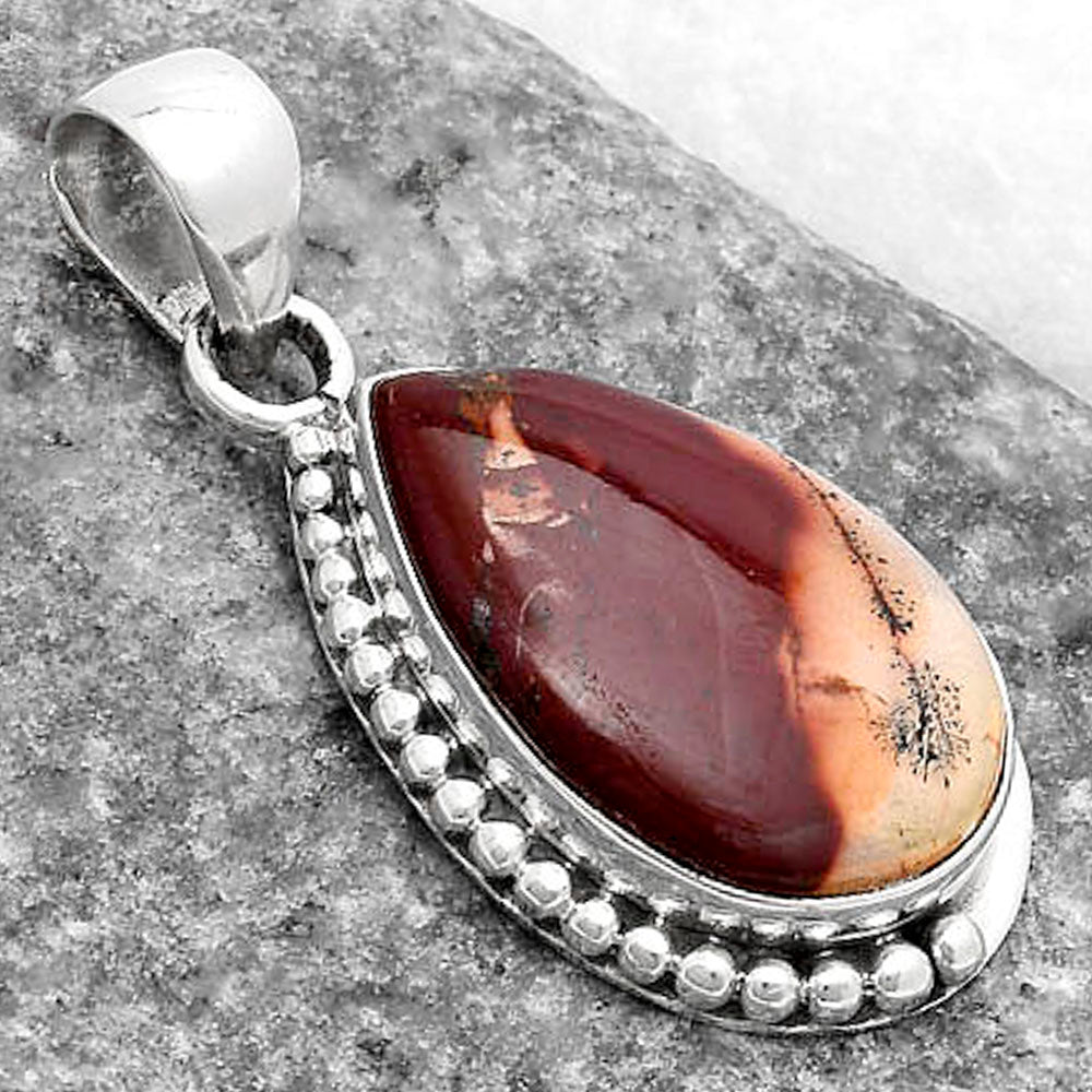 Natural Indian Paint Gemstone Pendant P-1326 SDP119751
