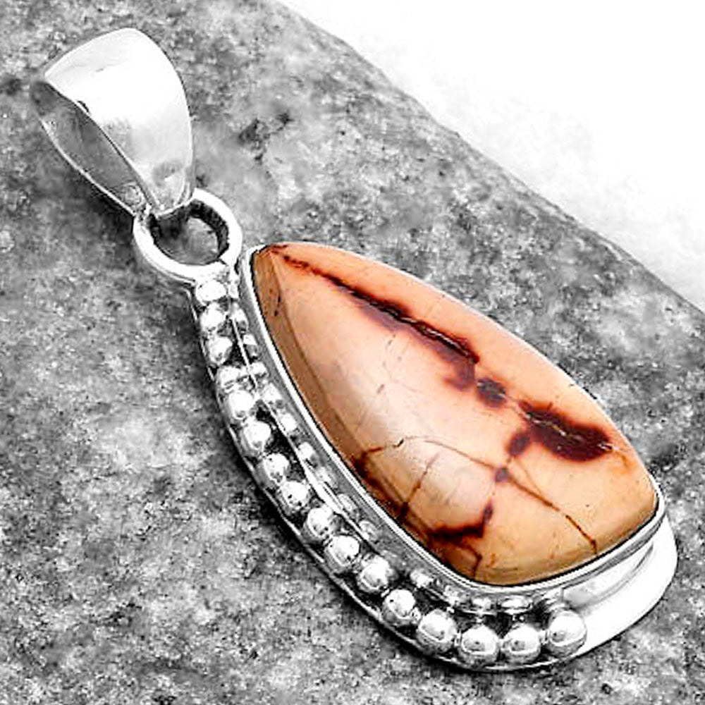 Natural Indian Paint Gemstone Pendant P-1326 SDP119781