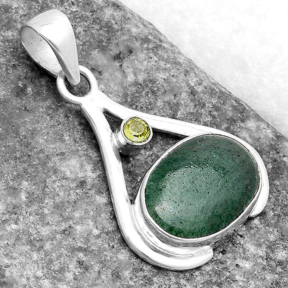 Natural Green Aventurine & Peridot Pendant P-1057 SDP119841
