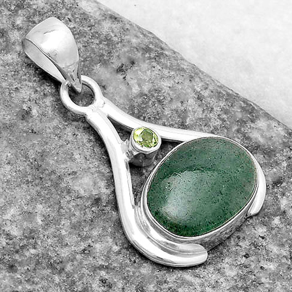 Natural Green Aventurine & Peridot Pendant P-1057 SDP119843