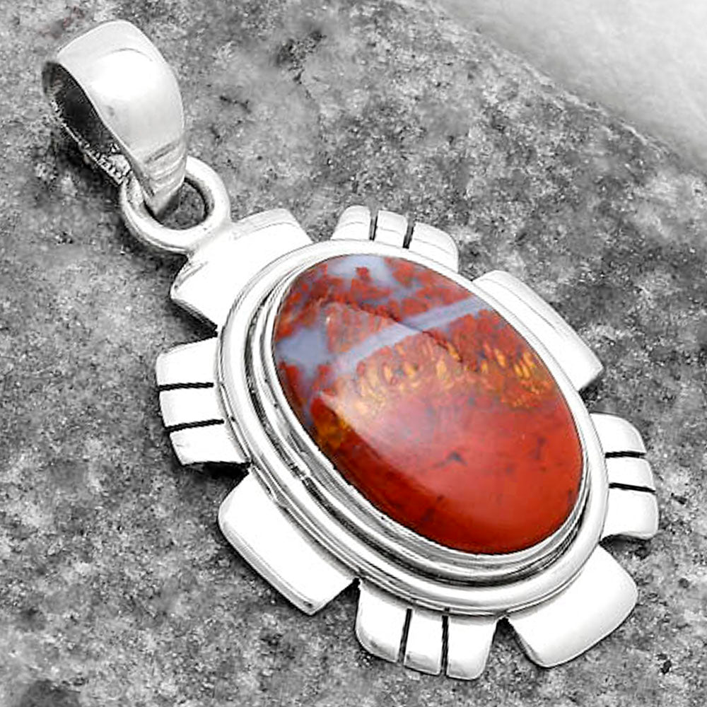 Natural Red Moss Agate Pendant P-1179 SDP119963