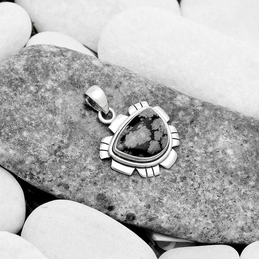 Natural Snow Flake Obsidian Pendant P-1179 SDP119982