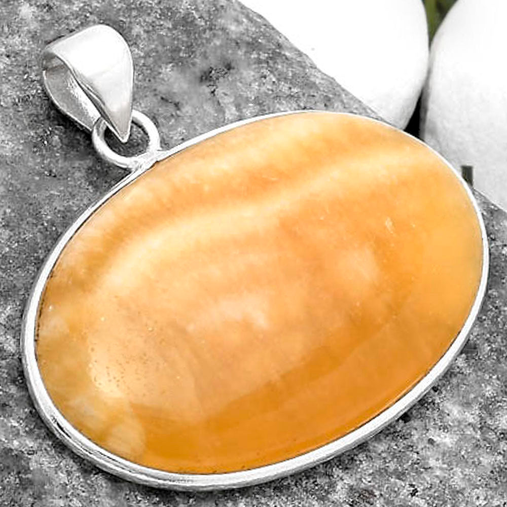 Natural Honey Aragonite Pendant P-1001 SDP120189