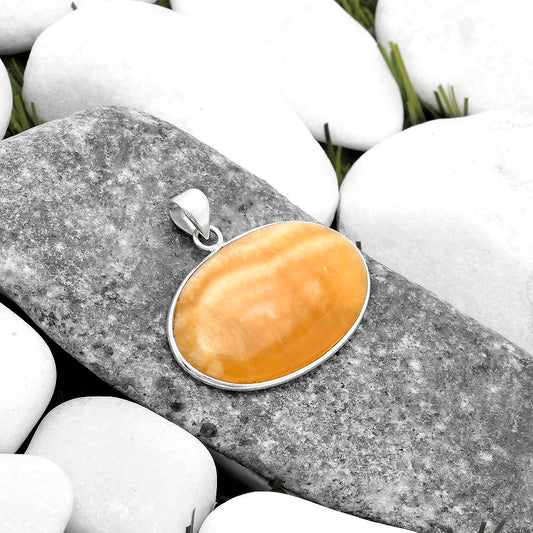 Natural Honey Aragonite Pendant P-1001 SDP120189