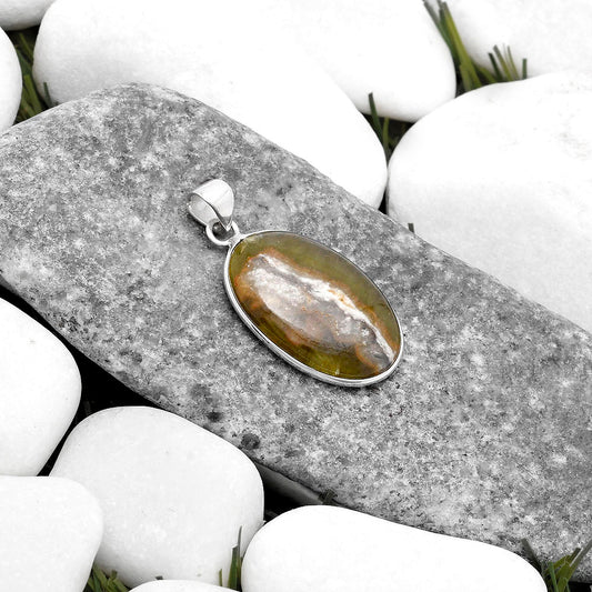 Natural Cloudy Prehnite Pendant P-1001 SDP120200