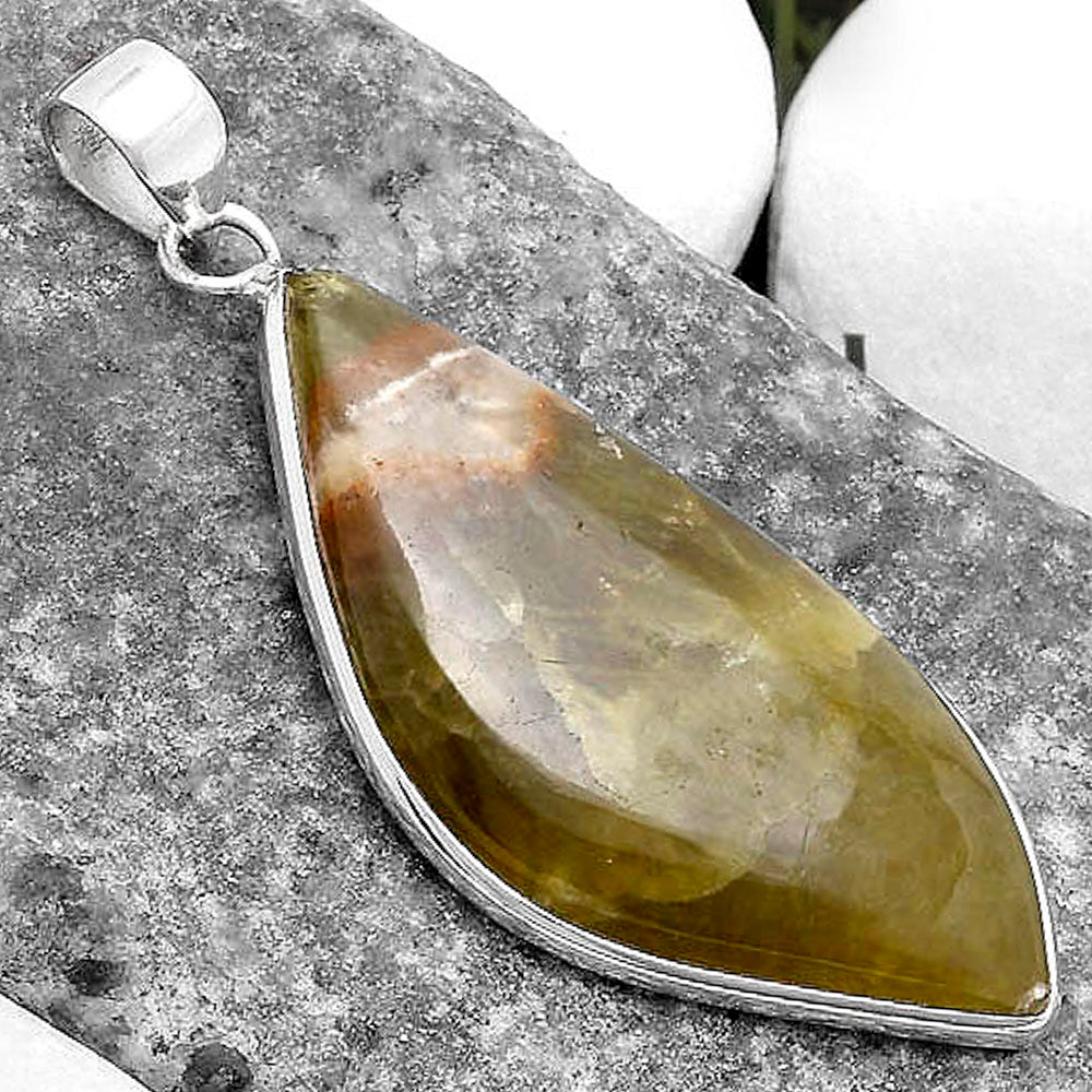 Natural Cloudy Prehnite Pendant P-1001 SDP120215