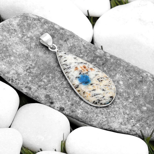 Natural K2 Blue - Azurite In Quartz Pendant P-1001 SDP120276