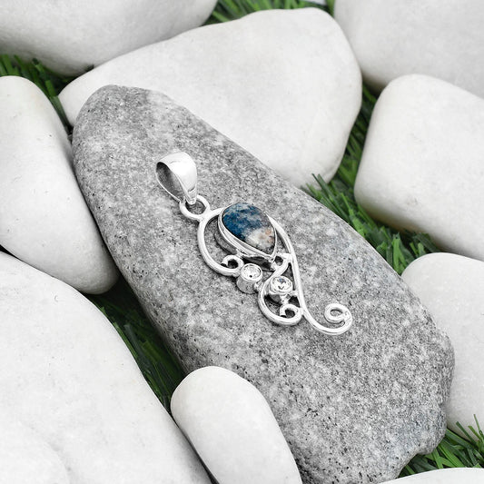 Blue Scheelite - Turkey & Zircon Pendant P-1039 SDP120577