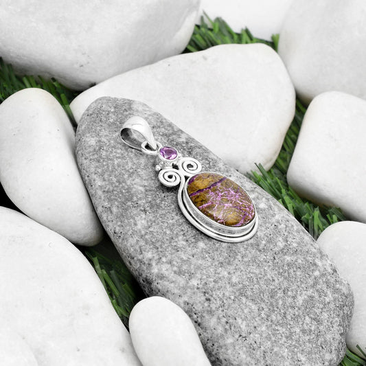 Purpurite - South Africa & Amethyst Pendant P-1603 SDP120591
