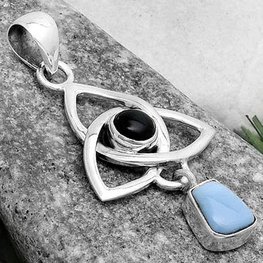 Celtic - Owyhee Opal & Black Onyx Pendant P-1628 SDP120738