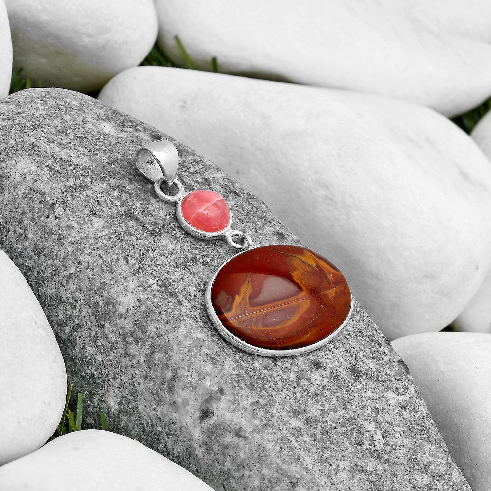 Noreena Jasper & Rhodochrosite Argentina Pendant P-1098 SDP120889