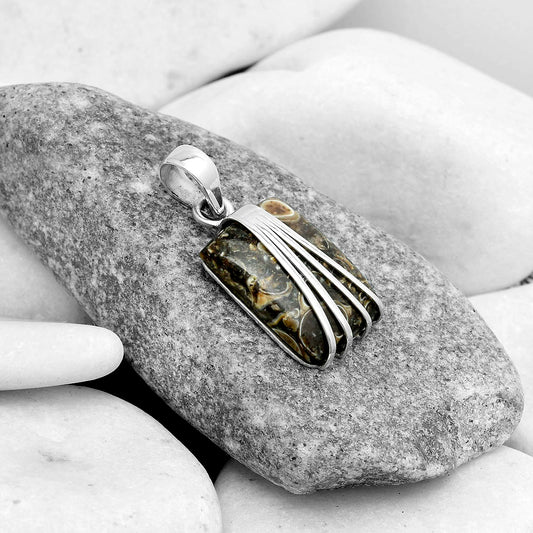 Natural Turtella Jasper - USA Pendant P-1302 SDP121010