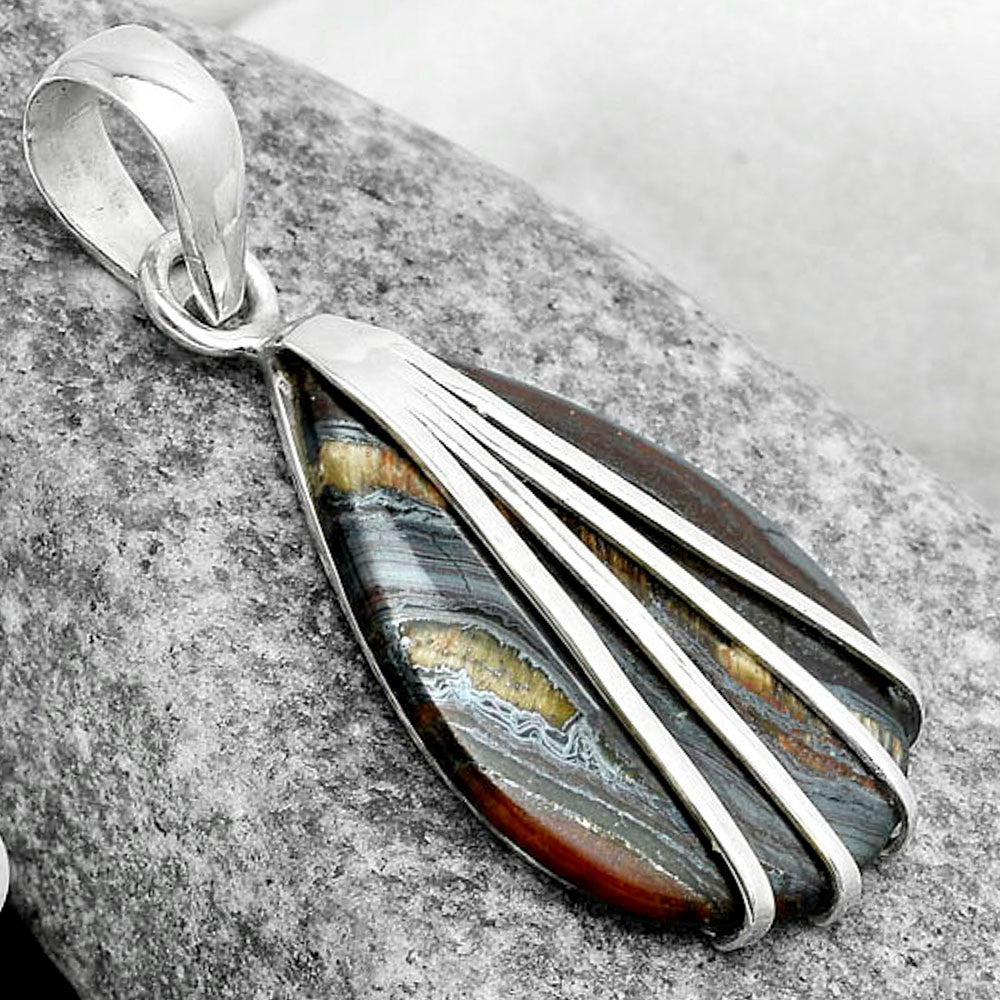 Natural Iron Tiger Eye Pendant P-1302 SDP121023