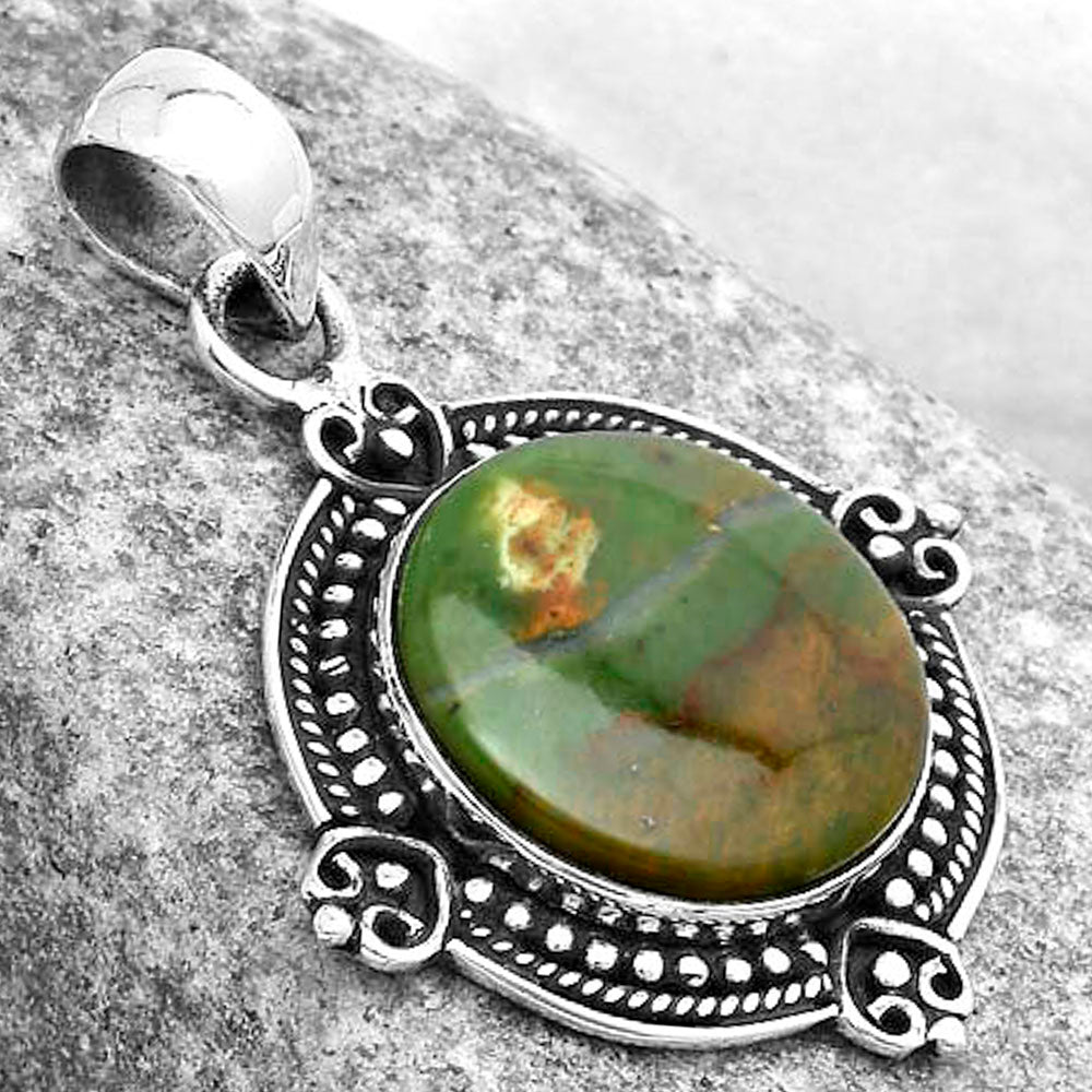Natural Chrome Chalcedony Pendant P-1040 SDP121025