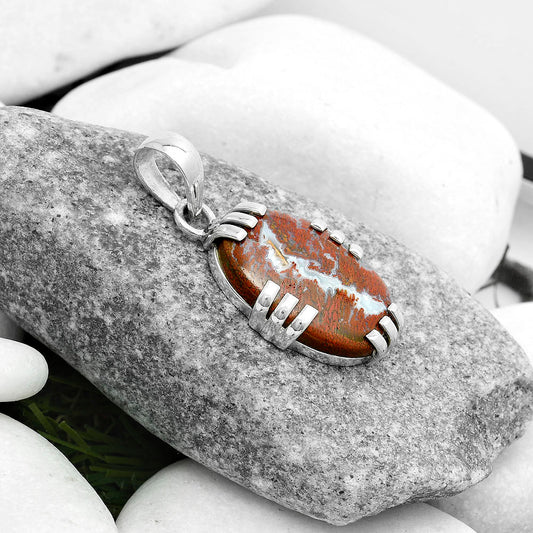 Natural Red Moss Agate Pendant P-1564 SDP121129